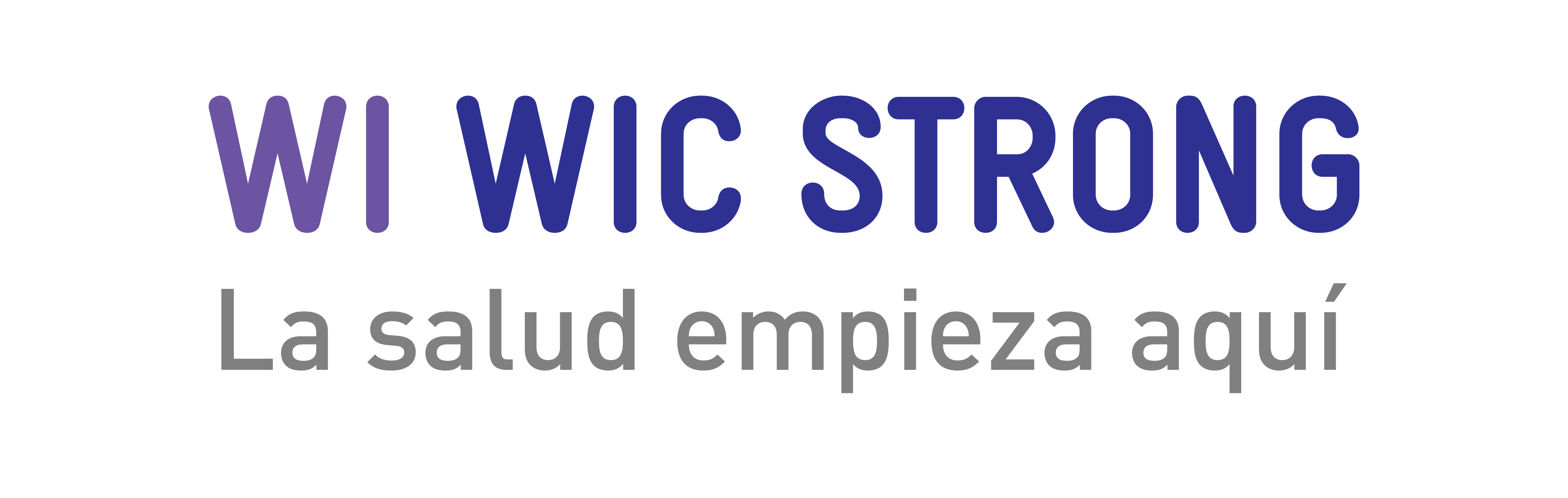 WI WIC Strong Logo. Healthy Happens Here.
